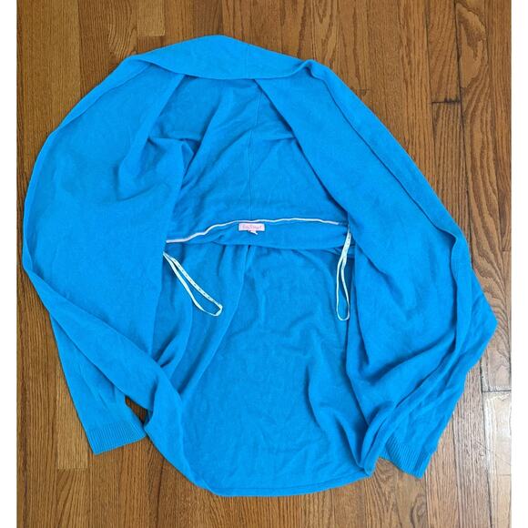 Lilly Pulitzer Women’s Open Front Cardigan Sweater Blue Long Sleeve - Picture 2 of 3